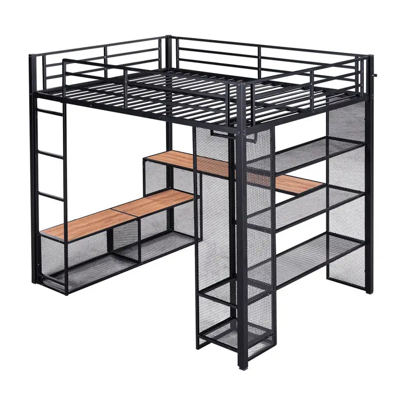 Frame with 4 Storage Drawers Upholstered Platform Queen Size Bed Frame with Headboard